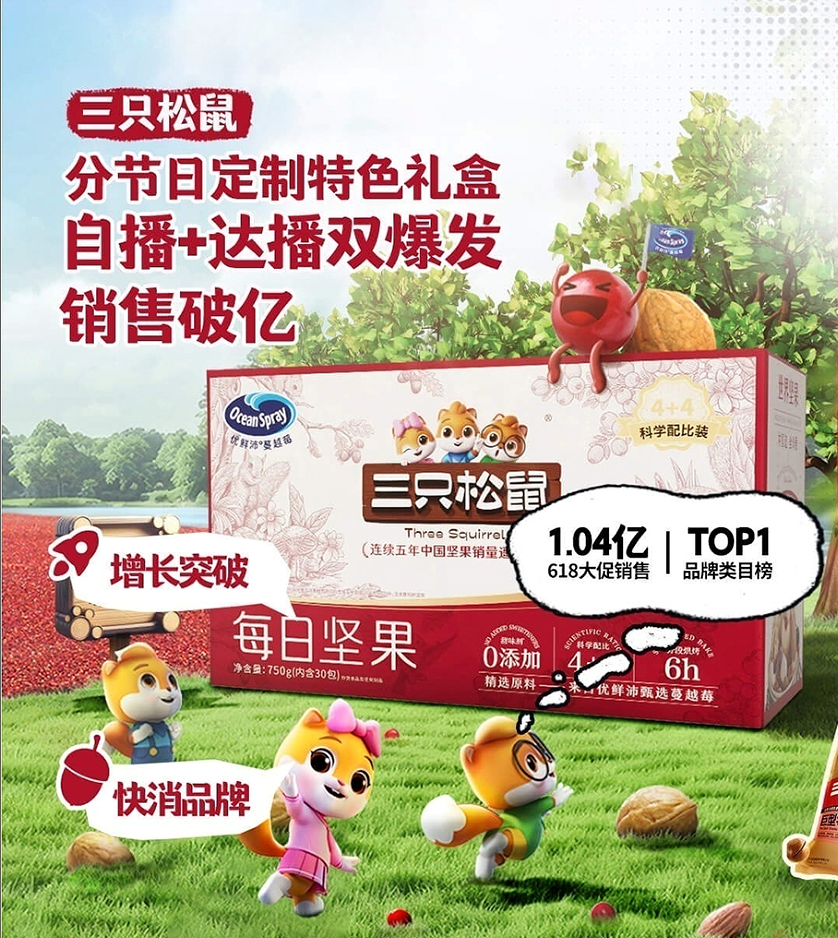 三只松鼠食品抖音直播带货成绩显著